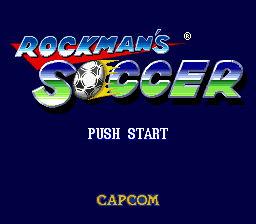 Rockman's Soccer (Japan) Title Screen
